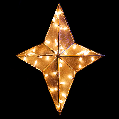 WGC-20581 - C7 Incandescent Commercial Dimensional Nativity Star Treetopper, 40 Lights - Wintergreen Corporation