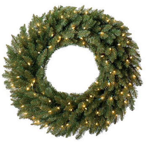 Wintergreen Corporation 75535 36" Douglas Fir Prelit Wreath, 100 Clear Mini Lights