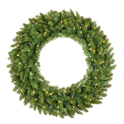 WGC-76448 - 24" T5 Warm White LED Douglas Fir Prelit Wreath, 50 Lights - Red Sleigh