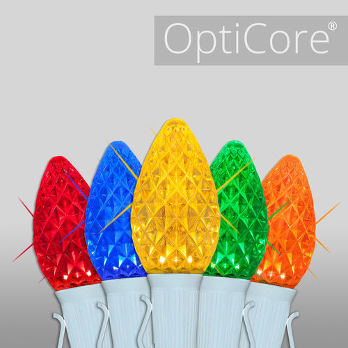 Wintergreen Corporation 79942 C7 Multicolor Twinkle OptiCore Commercial LED Christmas Lights, 100 Lights, 100'