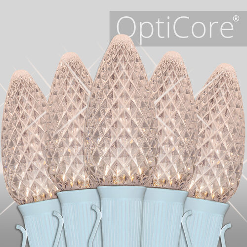 Wintergreen Corporation 80028 C9 Warm White Twinkle OptiCore Commercial LED Christmas Lights, 100 Lights, 100'