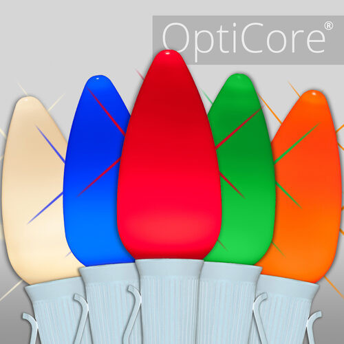 Wintergreen Corporation 80027 C9 Multicolor Twinkle Smooth OptiCore Commercial LED Christmas Lights, 100 Lights, 100'