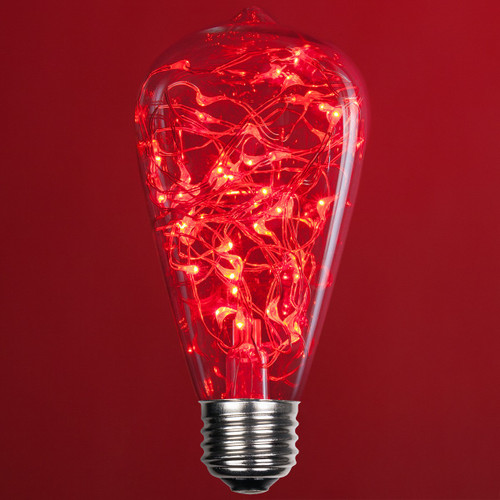 WGC-78443 - ST64 Red LEDimagine Fairy Light Bulbs - Wintergreen Corporation