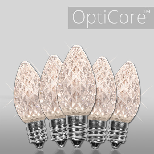 WGC-73943 - C7 Warm White LED OptiCore Twinkle Bulbs, 25-Pack - Wintergreen Corporation