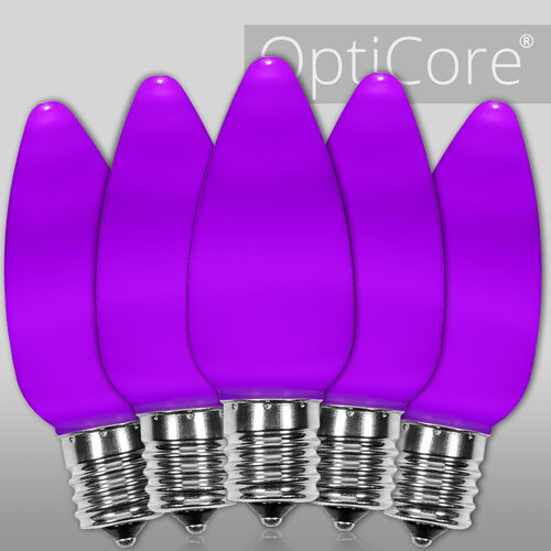 Wintergreen Corporation 73962 C9 Opaque Purple OptiCore LED Bulbs