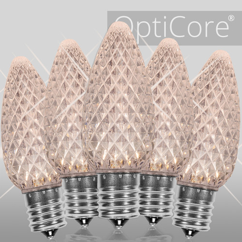 WGC-73954 - C9 Warm White LED OptiCore Twinkle Bulbs, 25-Pack - Wintergreen Corporation