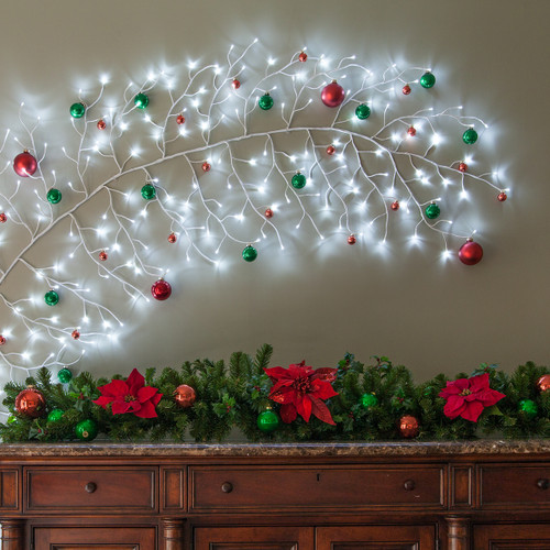 WGC-81736 - 118" Cool White LED White Lighted Climbing Vine, 288 Lights - Wintergreen Corporation