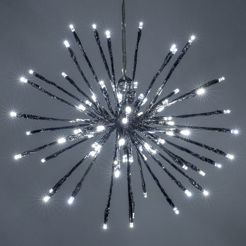 Wintergreen Corporation 76062 12" Silver Starburst Lighted Branches, Cool White LED, Twinkle