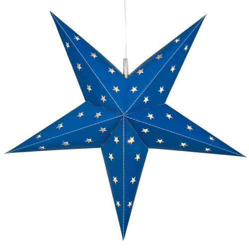 Wintergreen Corporation 80465 Battery Operated 18" Blue Aurora Superstar TM 5 Point Star Light, Fold-Flat, LED Lights, Outdoor Rated