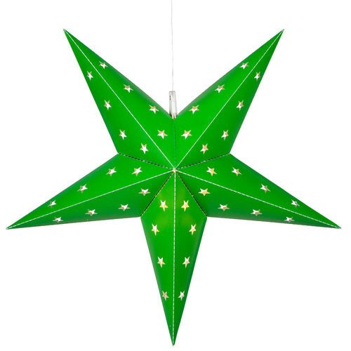 Wintergreen Corporation 80468 Battery Operated 18" Green Aurora Superstar TM 5 Point Star Light, Fold-Flat, LED Lights, Outdoor Rated