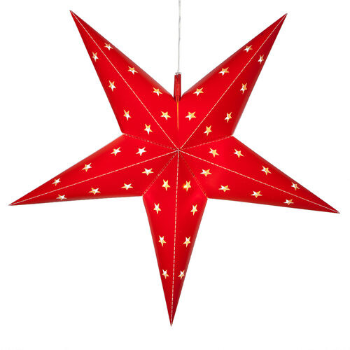 Wintergreen Corporation 75405 Battery Operated 18" Red Aurora Superstar TM 5 Point Star Light, Fold-Flat, LED Lights, Outdoor Rated