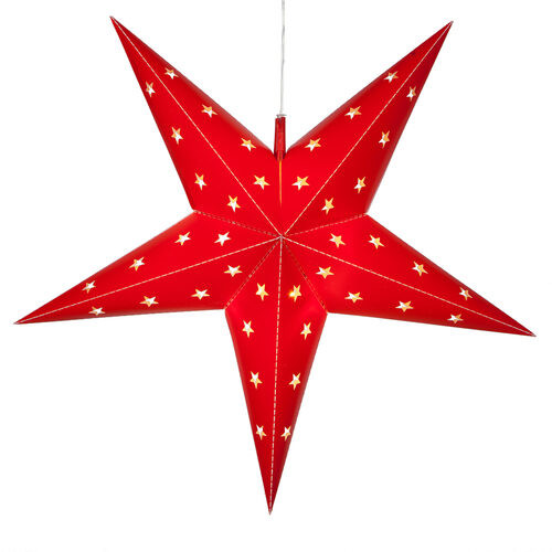 Wintergreen Corporation 80470 Battery Operated 18" Red Aurora Superstar TM 5 Point Star Light, Fold-Flat, LED Lights, Outdoor Rated