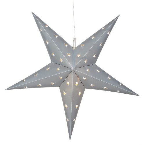 Wintergreen Corporation 75408 Battery Operated 18" Silver Aurora Superstar TM 5 Point Star Light, Fold-Flat, LED Lights, Outdoor Rated