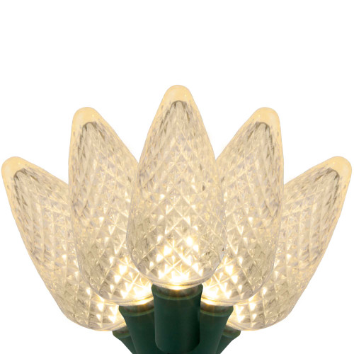 WGC-82816 - C9 Warm White LED Christmas Lights, 25 Lights, 17', Green Wire, 8" Spacing - Wintergreen Corporation