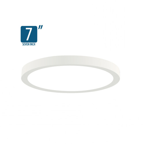 Liton LCMPD7R: 7" LumenPad Round LED Downlight Surface Mount 1100lm/1400lm (14W) Integral Emergency Ceiling Mount