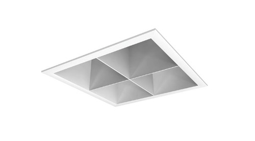 Liton LRQ468: CFL 4" Square Cross blade Legacy CFL/PAR/MR16 Recessed General Purpose Downlight