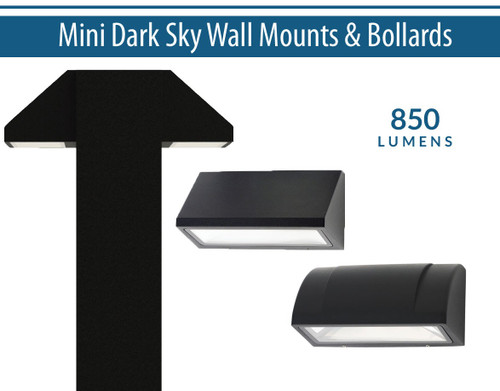 Liton WD147-BL7: 8" x 5" Miniature Dark Sky Wall Mounts and Bollards New Product Showcase