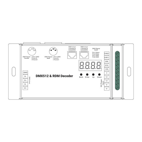 Omnify Lighting DMX512 5 Channel Decoder Power & Control Controllers