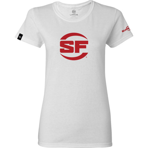 SureFire SureFire Button Logo White for Women 100% Cotton WomenÕs SureFire T-shirt