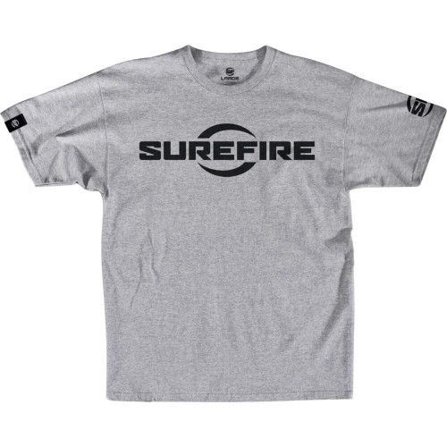 SureFire SureFire Logo Athletic Gray 60% Cotton 40% Polyester Blend MenÕs Short-sleeve T-shirt