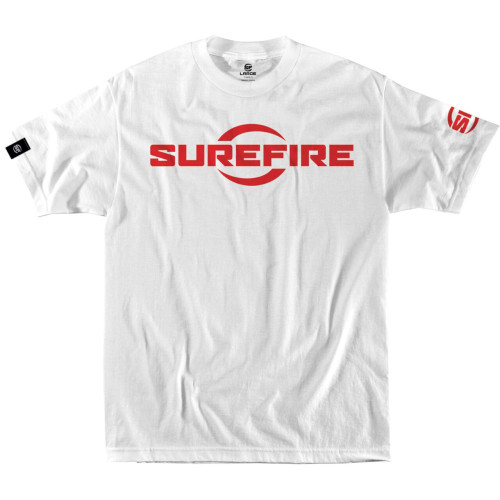 SureFire SureFire Logo White 100% Cotton MenÕs SureFire T-shirt