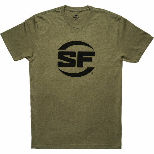 SureFire SureFire Button Logo Military Green Shirt 60% Cotton 40% Polyester Blend MenÕs Short-sleeve T-shirt