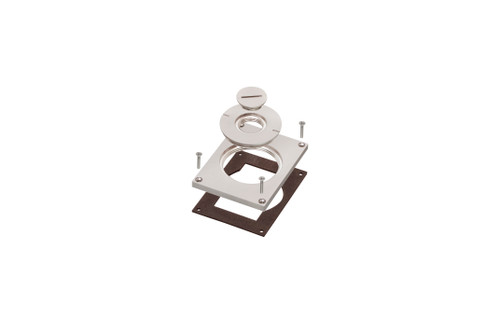 Arlington Industries FLBC8503NL Single gang cover with inserts. Works with Arlington's FLBC8518, FLBC8528 and FLBC8538 recessed cover kit frames.