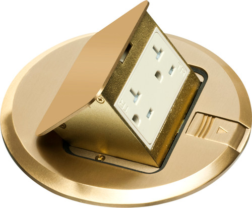 Arlington Industries FLBT6620MB TRAPDOOR STYLE, METAL COVERS Pre-mounted gasket, installed decorator-style UL LISTED receptacle