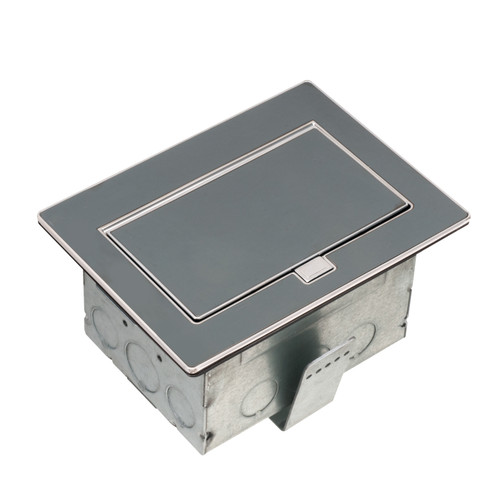 Arlington Industries FLBT7200BL Square steel box with BL stainless steel trapdoor cover