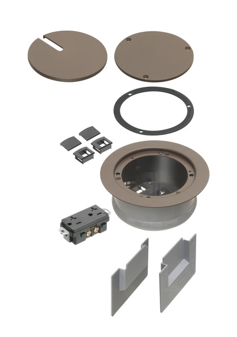 Arlington Industries FLBC5540BR Recessed Cover Kits for 5.5 Inch Concrete Floor Box