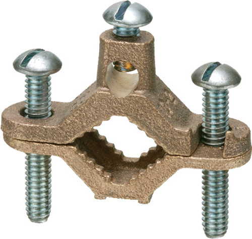 Arlington Industries 723B Bare Wire Ground Clamps (Solid Brass with Steel Screws)