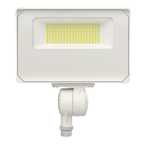 ESL Vision ESL-FLD-5090W-13050-WH AL Flood Light Series, Adjustable Wattage 50W/70W/90W, Adjustable Kelvin 3000K/4000K/5000K, 11,473 Lm Max Output, White Finish, Integrated On/Off Photocell, Knuckle Mount with Side Yoke Mount | ESL Vision at lightingandsupplies.com