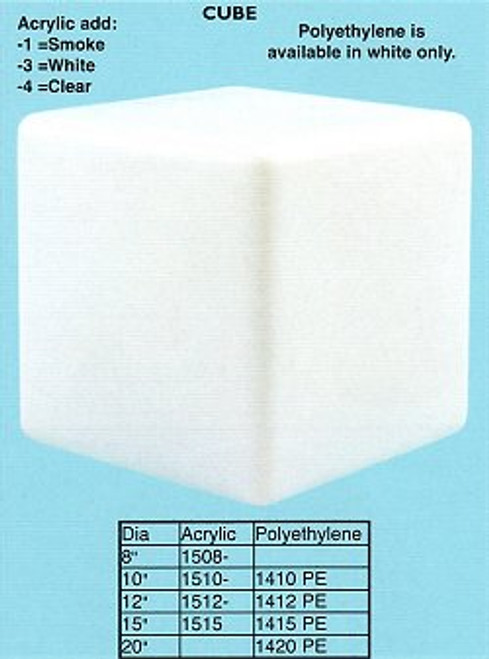 Primelite Manufacturing 1508-1515 Acrylic Cube Post Light