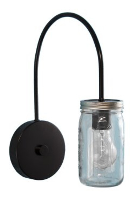 Primelite Manufacturing 32/611 Indoor Mason Jar on Gooseneck J Arm