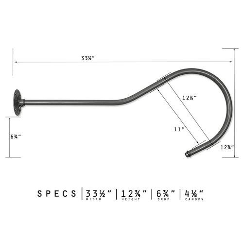 Primelite Manufacturing 864 Bend Back Gooseneck Arm