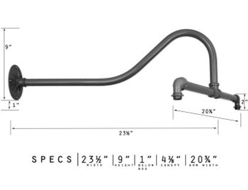 Primelite Manufacturing 865 Double Light Gooseneck Arm