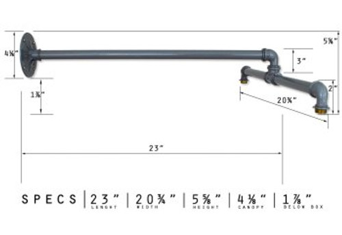 Primelite Manufacturing 858 Double Light Straight Arm