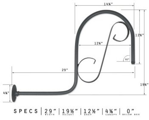 Primelite Manufacturing 851/SCA Large Decorative Gooseneck Arm