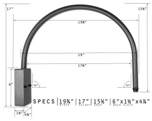 Primelite Manufacturing 866 Loop Arm Wall Bracket