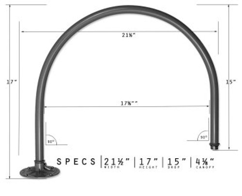 Primelite Manufacturing 852 Parapet Gooseneck Arm