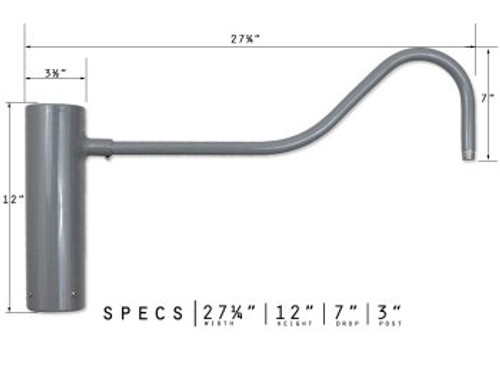 Primelite Manufacturing 1850 Standard Gooseneck Post Mount