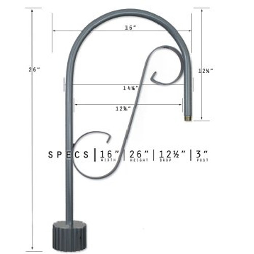 Primelite Manufacturing 1862/SCA U-Shaped Arm Decorative Post Mount