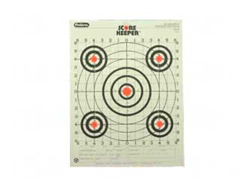 Champion Traps & Targets Orange Bullseye Scorekeeper Target 100 Yd Rifle Sight-In 12/Pack 45726