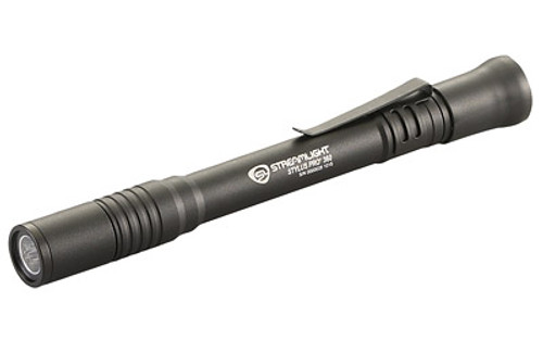 Streamlight Stylus Pro 360 Flashlight 65 Lumens 6.5 hrs Two AAA Batteries, Nylon Hlster and Lanyard Black 66218