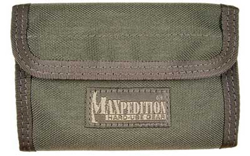 Maxpedition SPARTAN Wallet Wallet Foliage Green 5.5" x 3.5" x 0.5" 0229F STX Tactical