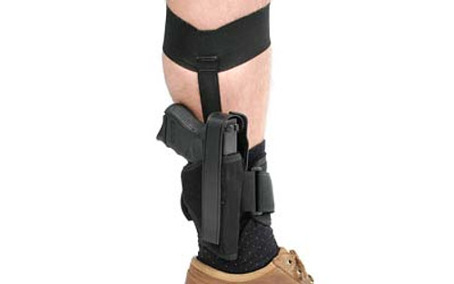 BLACKHAWK Ankle Ankle Holster Right Hand Black 3-4" Med Auto 40AH01BK-R Nylon