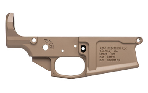 Aero Precision M5 Semi-automatic Stripped Lower Receiver 308 Winchester 762NATO N/A Flat Dark Earth N/A APAR308005C Anodized Magpul SL Carbine