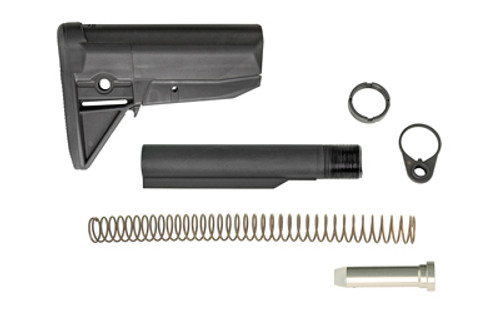 Bravo Company MOD 0 Stock Kit Black Action Spring, Carbine Buffer Mod 0 Stock, Receiver Ext, QD End Plate, Lock Nut BCM-GFSK-MOD-0-BLK