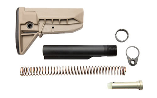 Bravo Company MOD 0 Stock Kit Flat Dark Earth Action Spring, Carbine Buffer SOPMOD (Widebody) BCM-GFSK-MOD0-SPMD-FDE