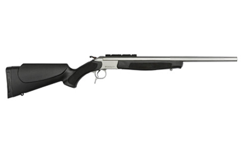 CVA Scout Single Shot Rifle 243 Winchester 20" Silver Ambidextrous Scope Rail Threaded 1 Round CR4816S Stainless Synthetic